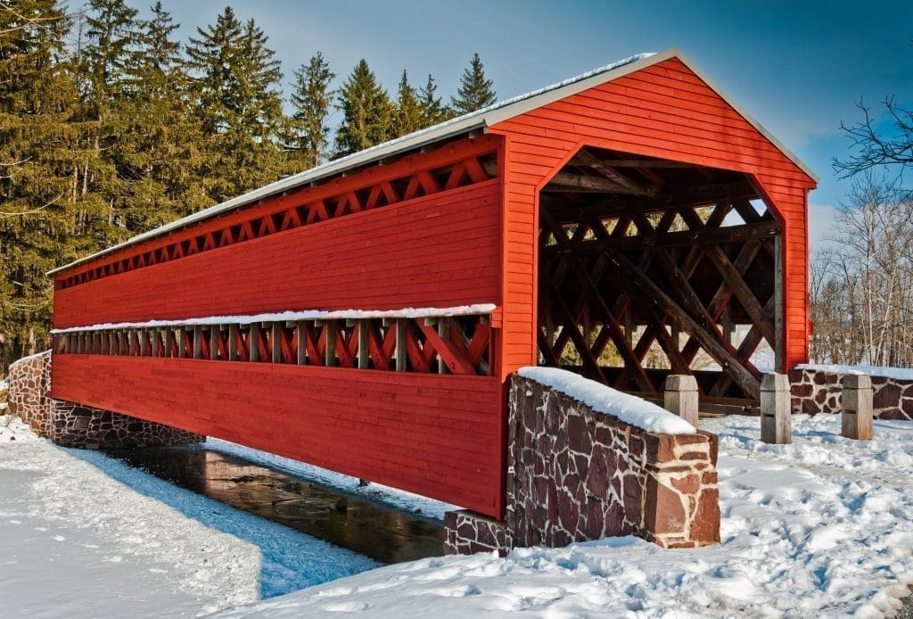 Gettysburg - Winter At Sachs Covered Bridge