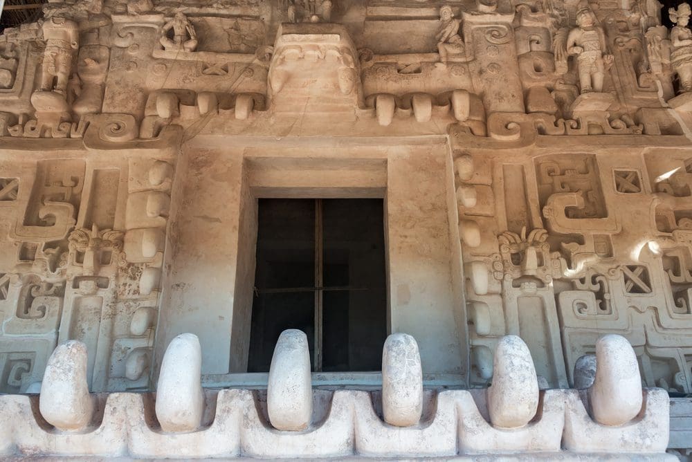 Ek Balam - Jaguar mouth sculpture