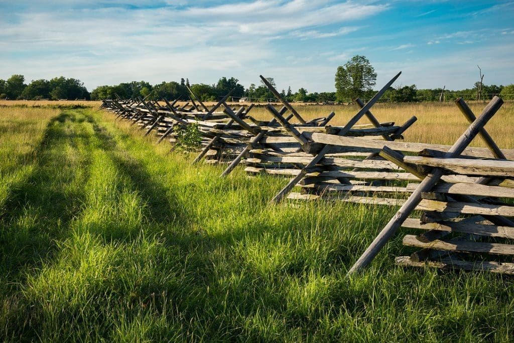 What can you see at the Gettysburg National Military Park?
